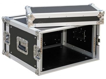 Customized Lighting Rack Flight Case , Black Moving Portable Rackmount Case
