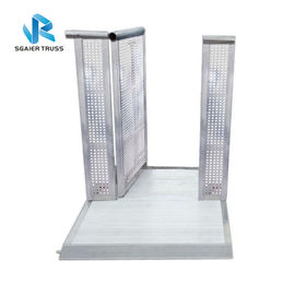 Stable Crowd Control Barrier Trolley Foldable Adjustable Corner Ramp Proof