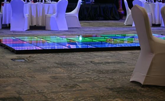 White Wedding Portable Led Dance Floor 50000 Hours Life Span