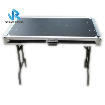 19u Flight Road Case Universal Fold Out DJ Table With Low Profile Wheels