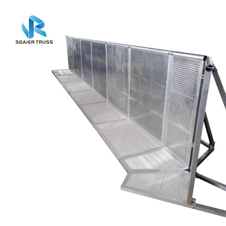 Silver / Black Entry Crowd Control Barrier Customized Size 5 Years Warranty