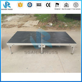 Easy Install Stage Equipment Hotel Indoor Foldable Mobile Aluminum Stage / Folding Stage Platform