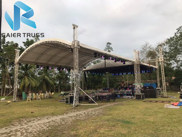 Curved 400 * 500mm Sgaier Truss For Grass Wedding Events Stage Lighting