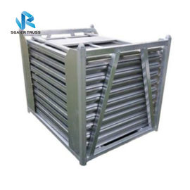 Folding Road Safety Barrier , High Security Sgaier Stage Barrier With Trolly