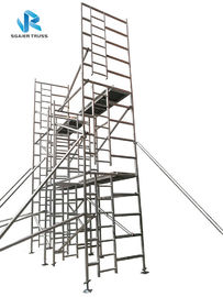 8m Height Folding Scaffold Ladder , Lightweight Aluminum Scaffold Platform