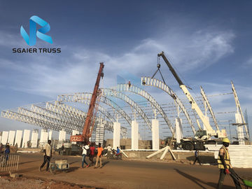Outdoor Pre Engineered Structure , Large Roof Prefabricated Steel House