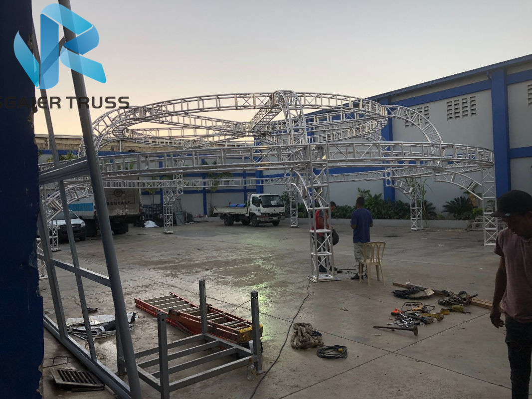 Circle Structure Aluminum Stage Truss 290mm - 1200mm Size 5 Years Warranty